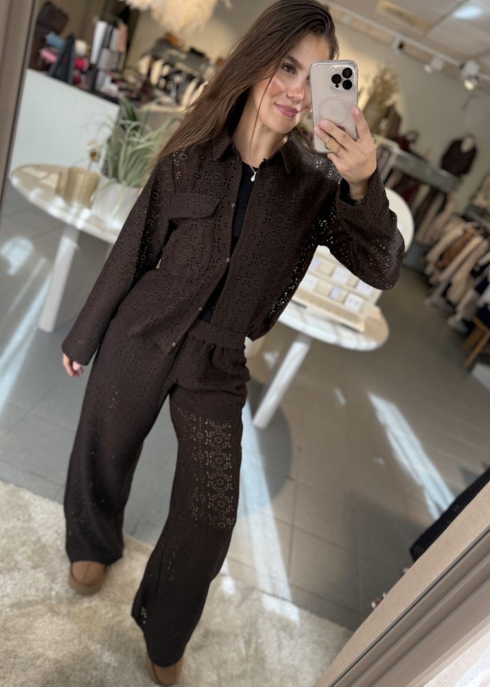 Crochet Shirt Brown