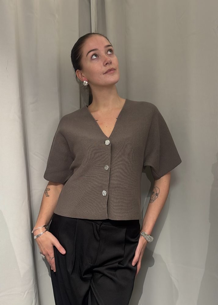 Button-Up Vest Taupe