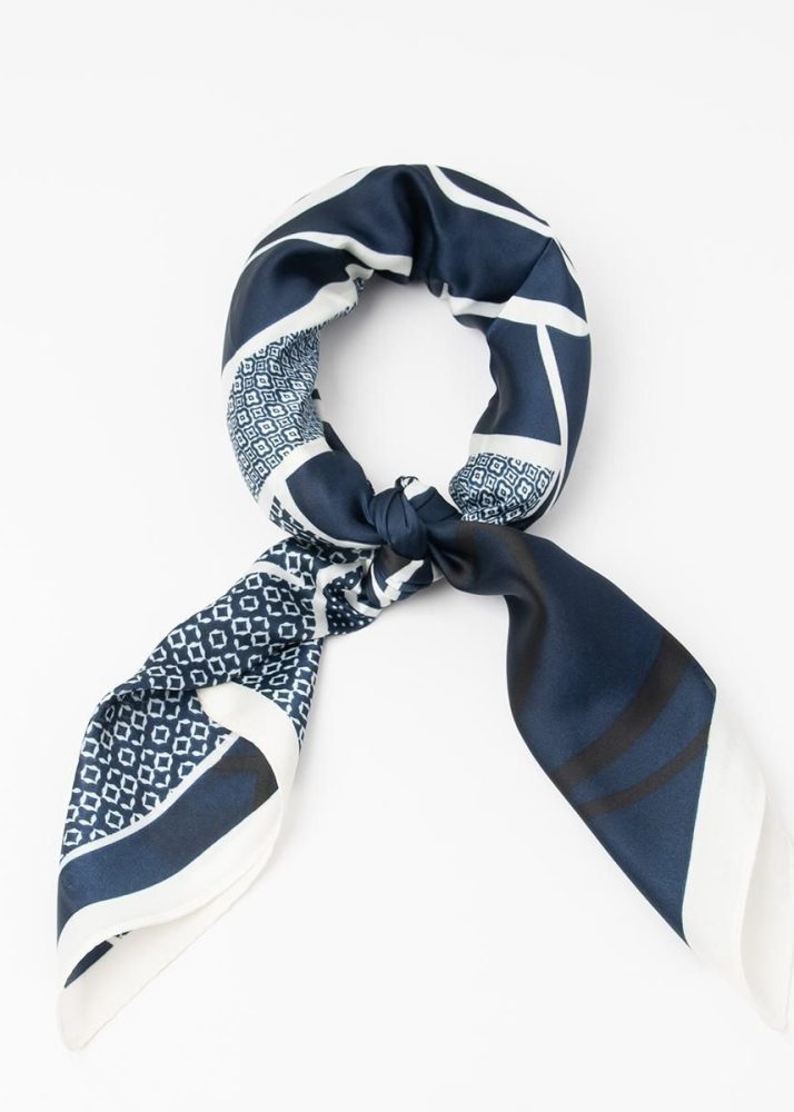 Big Blue Flower Scarf