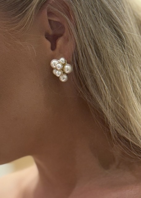 Cluster Perle Studs