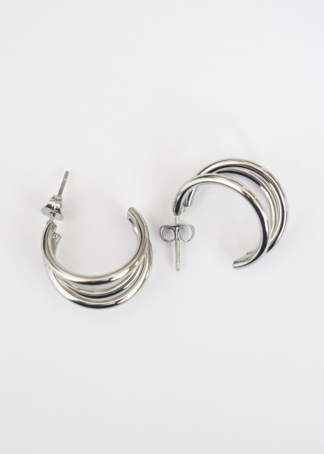 Tress Hoops Small Silver