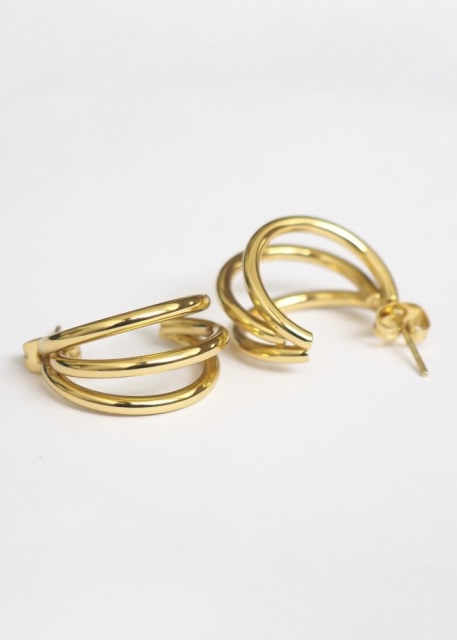 Tress Hoops Small Gold