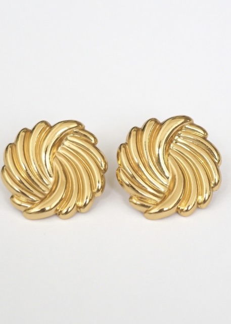 Statement Swirl Earrings Gold