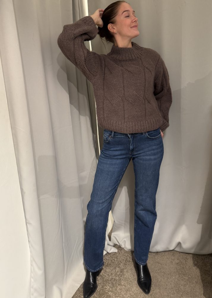 Blush Mid Straight Dk Blue Denim 32