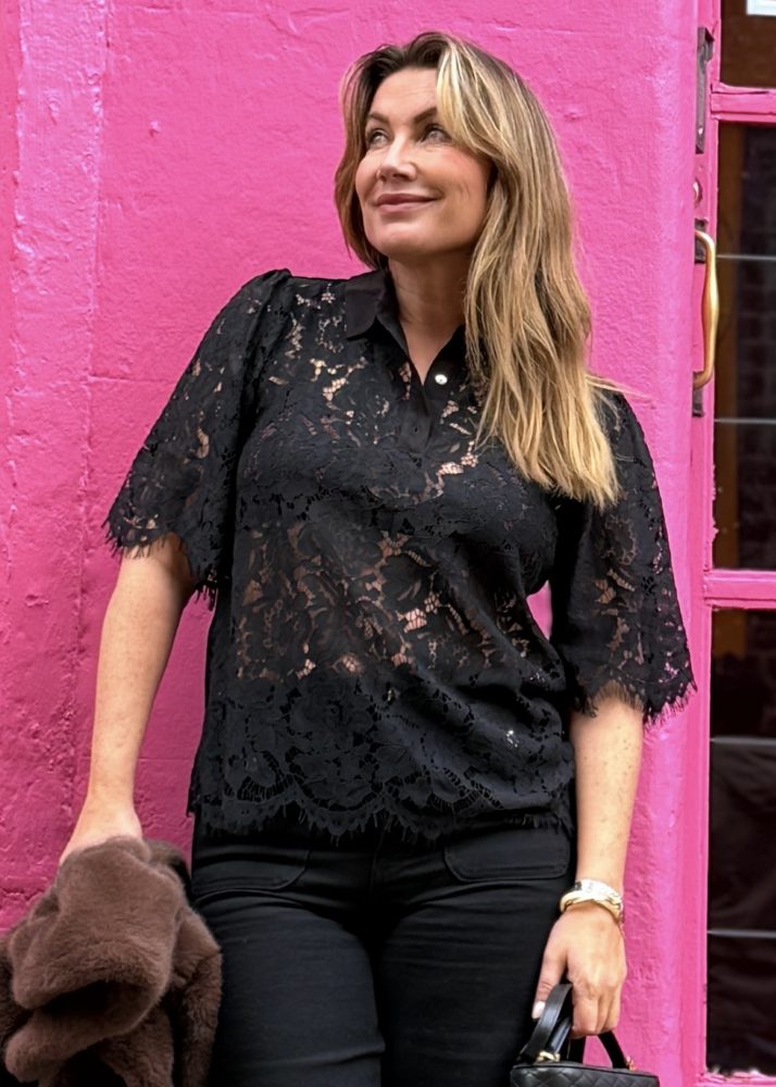 Paloma Lace Shirt Black