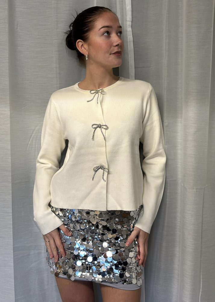 Cute Bow Cardigan Cream