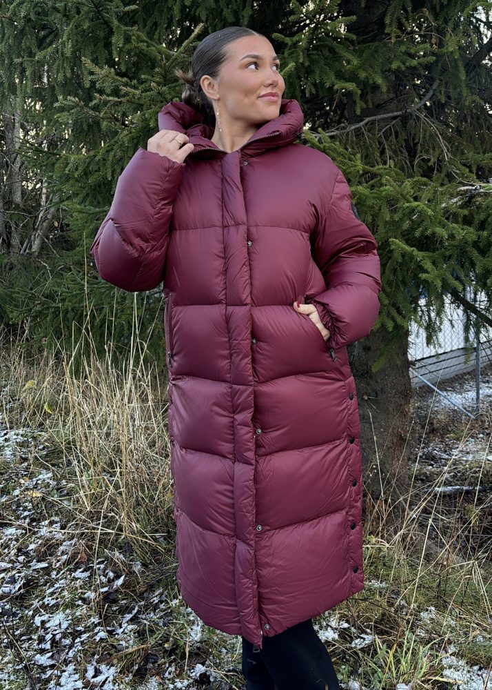 Nucci Boblejakke Lang - Burgunder