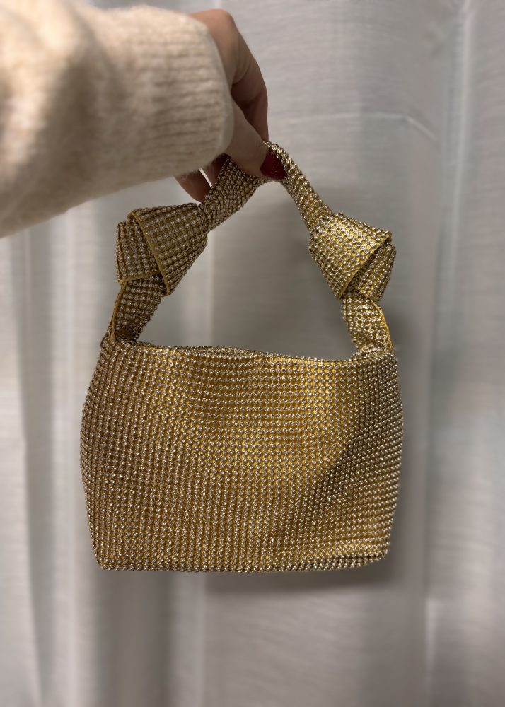 Partyveske glitter Gull Liten