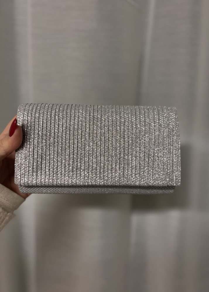 Glitterveske Sølv