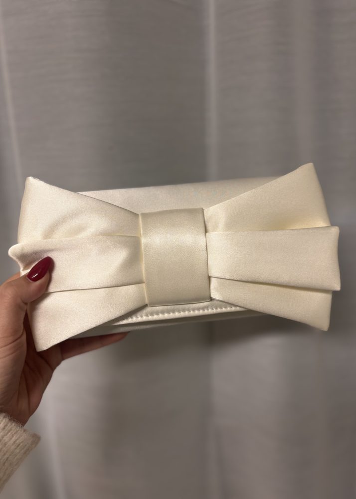 Big Bow Selskapsveske - Offwhite